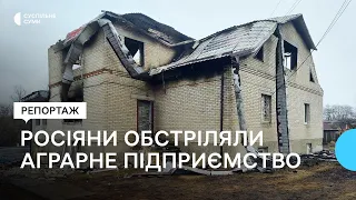 Через обстріл з території Росії в прикордонному селі на Сумщині згоріла агрофірма