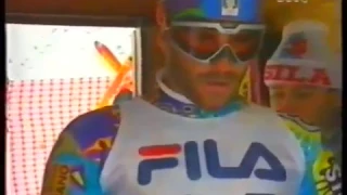 Alberto Tomba wins slalom (Sestrieres 1991)