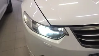 Honda Accord 8 ремонт фар, тюнинг фар, замена линз bi-led