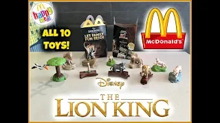 THE LION KING Movie MCDONALDS Happy Meal Toys! July 2019! All 10 Toys!