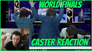 Caedrel Shows Caster Reaction To Ending Of Worlds Finals