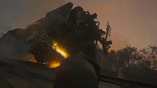 Call Of Duty WW2 - Mission S.O.E - Armored Train Chase/Crash Scene