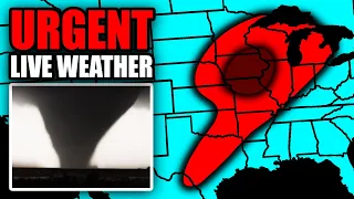 🔴LIVE - Tornado Outbreak Coverage With Storm Chasers On The Ground - Live Weather Channel...