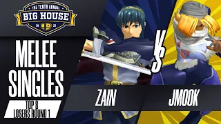 Zain vs Jmook - Melee Singles Top 8: Losers Round 1 - The Big House 10 | Marth vs Sheik