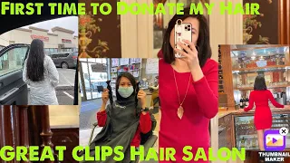 First time to Donate MY Hair at GREAT CLIPS | Wigs For KIDS Hair DONATION