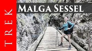 Malga Sessel and the beautiful log path