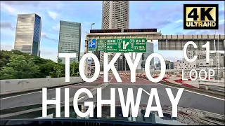 4K 2023/6 Tokyo Highway Drive Relax.Travel.Trip.Japan  東京 旅行ドライブ   C1 首都高ループ レインボーブリッジ 車載動画 BGM