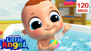 Bath Song with Baby John! | Little Angel | Fun Kids Songs | Nursery Rhymes
