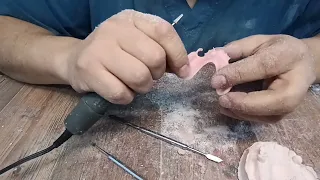 Ацеталовый протез из розовой массы