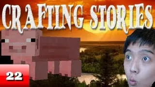 MineCraft - Crafting Stories part 22 - Hill side pigs!