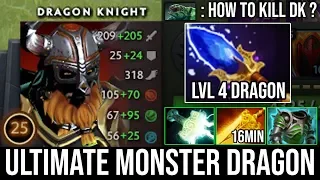 16Min Radiance + Lvl4 Elder Dragon Form Aghanim Dragon Knight | Ultimate Monster -90% Damage DotA 2