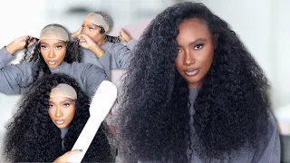 🔥Natural Looking Quick Weave with EASY Flip over Method|Fake a Partial Sew-In| Curls Queen