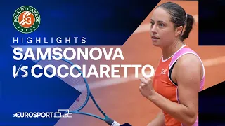 Liudmila Samsonova vs Elisabetta Cocciaretto | Round 3 | French Open 2024 Highlights 🇫🇷