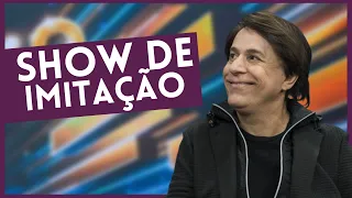 Tom Cavalcante incorpora Caetano Veloso no Faustão