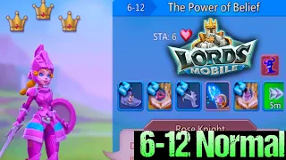 Lords Mobile Normal 6-12 easy 3 star with level 40-50 heroes