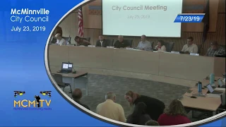 McMinnville City Council Meeting 7/23/19