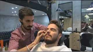 TURKISH BARBER FACE MASSAGE•HEAD MASSAGE• BACK MASSAGE ~  ASMR 310 🇹🇷