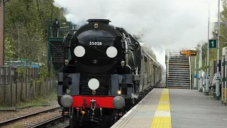 35028 Clan Line Returns on the Pullmans 'Loaded Test Run round Kent' 22nd April 2024