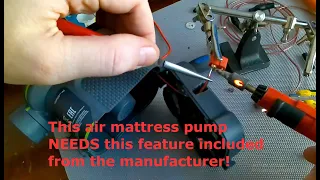 Easy Modification of an Air Mattress Pump for Camping Use