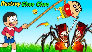 Nobita and Sinchan Playing Funniest Choo Choo Charles Game 🤣🤣