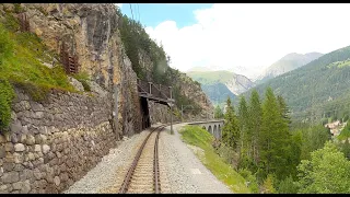 ★ 4K Führerstandsmitfahrt Samedan - Albulabahn - Chur; von sonniges Wetter zum Gewitter [07.2020]