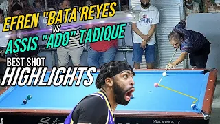 Efren "Bata" Reyes Vs Assis "Ado" Tadique ( BEST SHOT HIGHLIGHTS!! )