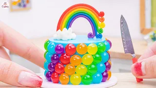 Amazing Rainbow Jelly Cake🌈1000+ Miniature Rainbow Cake Recipe🌞Best Of Rainbow Cake Ideas