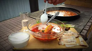 Самый Вкусный БОРЩ в казане по рецепту моей ЖЕНЫ!!!