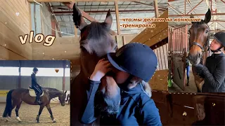 ВЛОГ с конюшни🌾как проходят мои тренировки|equestrian vlog🐴#equestrian #vlog #конныйвлог #training