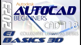 E1 AutoCAD 2023 | 2D to 3D Solid Modeling Tutorial for Beginners