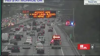 Crash on I-85 in Midtown causing massive delays