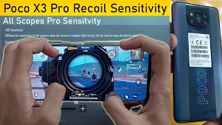 😱Poco X3 Pro Recoil sensitivity | All scope sensitivity Bgmi | best zero recoil sensitivity code2.8