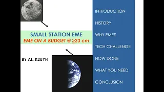 Getting Started on EME (Earth-Moon-Earth) Communication - TCF 2023, track 5