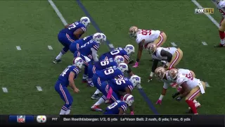 Arik Armstead Sacks Tyrod Taylor & Forces a Fumble on the Handoff! | 49ers vs. Bills | NFL