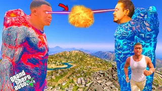 FRANKLIN STEALING 4 ELEMENTAL GOD POWERS TO SAVE BLACK ALL FATHER LAVA GOD IN GTA 5 AVENGERS