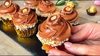 Ferrero Rocher🌰 You will bake these cupcakes every day, simple and delicious!