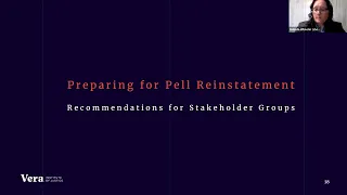 Preparing for Pell Reintstatement: Recommendations for Stakeholder Groups