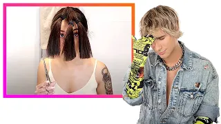 Hairdresser Reacts To Wolf Cuts (these techniques made no sense)