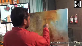 Live painting of shirdi ke sai baba made by artist ramachal