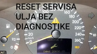 Reset servisa ulja bez diagnostike A i B mercedes w210 Oli service light reset