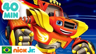 Blaze e os Monster Machines | 40 MINUTOS do Robô Blaze ao resgate! | Nick Jr. em Português