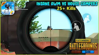 Insane AWM vs House Campers | PUBG MOBILE LITE 25 Kills Solo Squad Gameplay