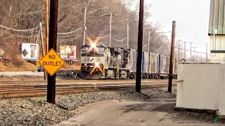 NS Dash 9 Takes Out the Trash Heading West through Haysville, PA - 12/28/2019