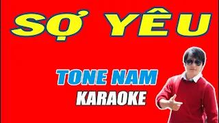 Karaoke Sợ Yêu | Tone Nam 💗 VKT Anh Vũ Karaoke 💗
