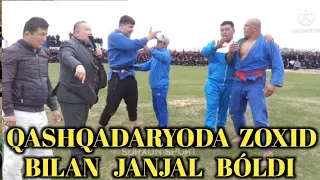 Qashqadaryoda Zoxid yana janjalda qoldi 2 bor kim janjal qildi katta Kurash Shaxboz polvon Zoxid