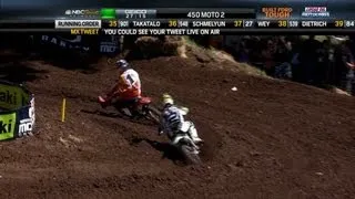 Villopoto Challenges Dungey in Moto 2 at Washougal