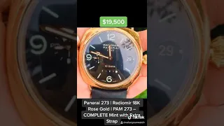 Panerai 273 | Radiomir 18K Rose Gold | PAM 273 – COMPLETE Mint with Extra Strap