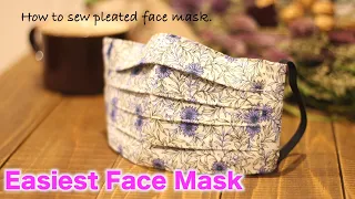 Quick and Easy Pleated Face Mask Tutorial - DIY Fabric Mask