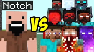 Notch vs all Herobrine creepypasta mobs in minecraft part 5