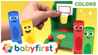 Toddler Learning Video | COLOR CREW MAGIC - Basketball game for kids | Magical Crayons | BabyFirstTV